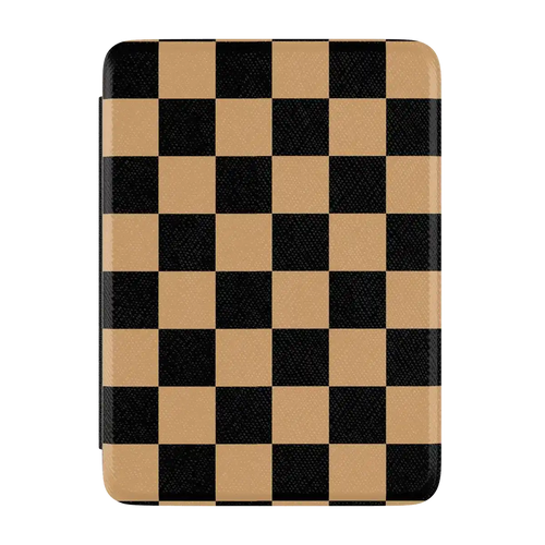 Fit Check | Black & Brown Checkerboard Kindle Case