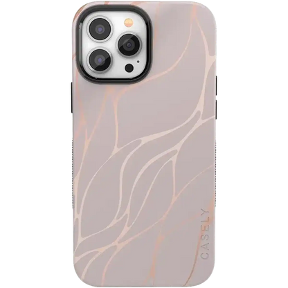 Midnight Ride | Pink and Gold Metallic Waves Case