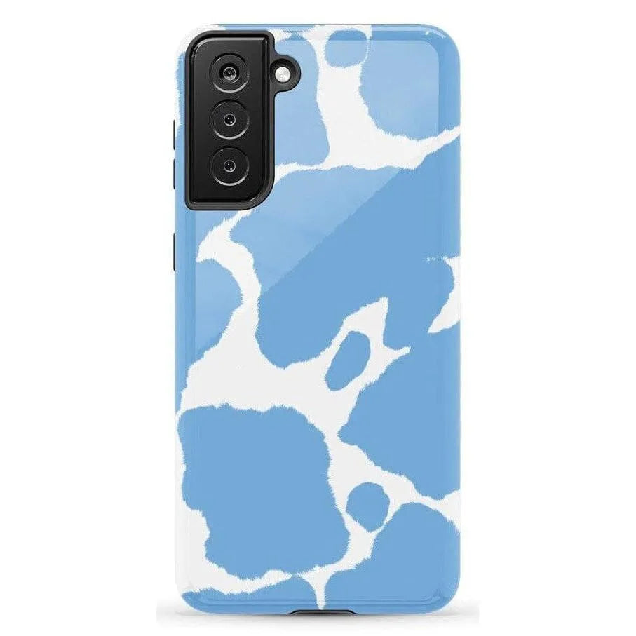 Current MOOd | Light Blue Cow Print Samsung Case