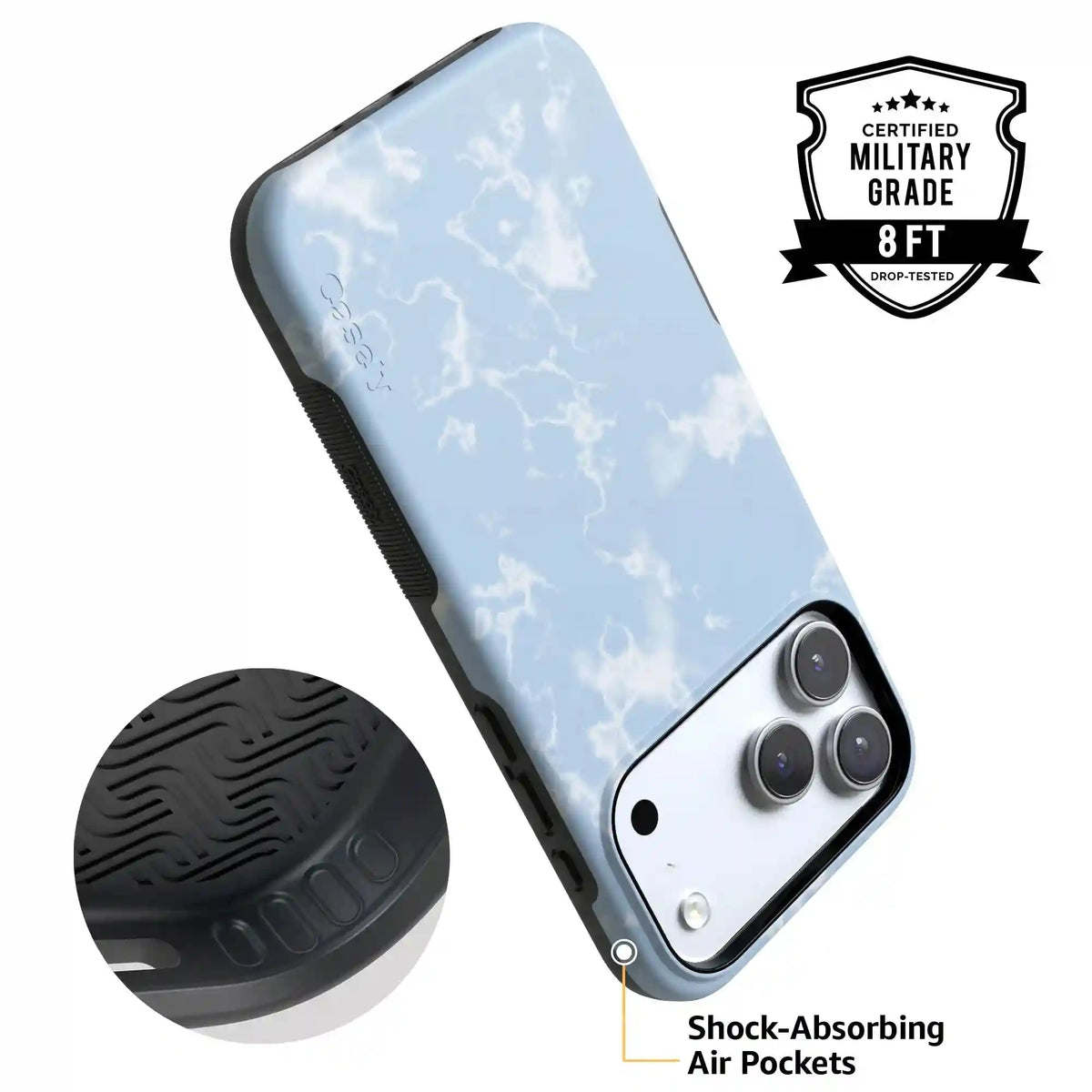 Light Blue Skies | Marble Clouds Case