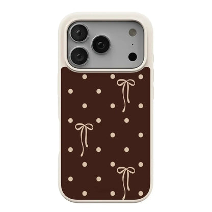 Teddy Bows | Brown Polka Dot Case