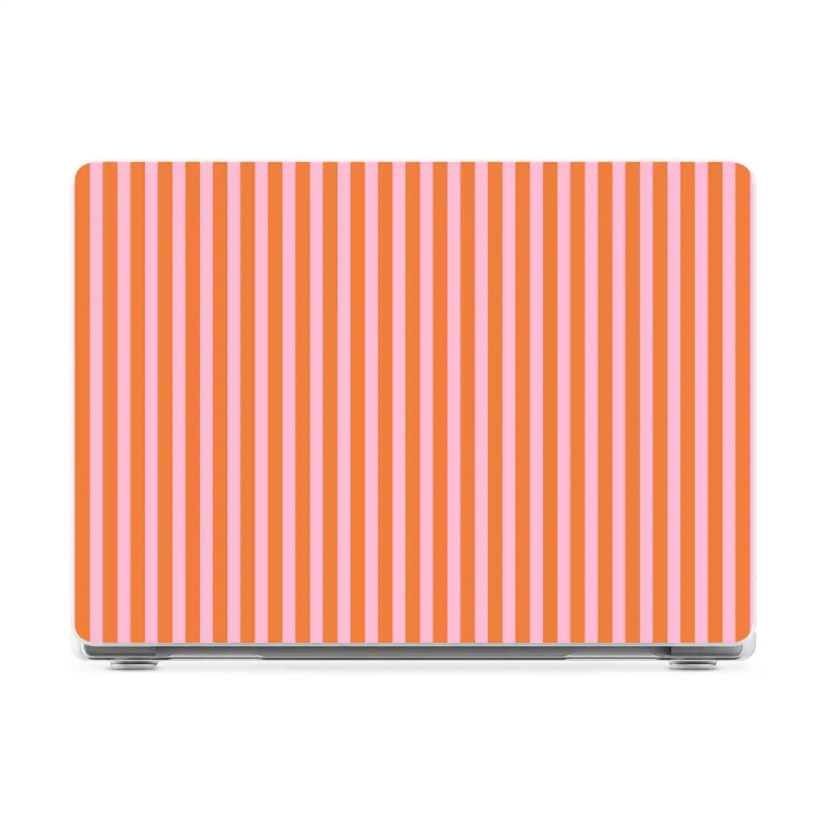 Perfect Stripes | Orange & Pink Stripes Laptop Shell