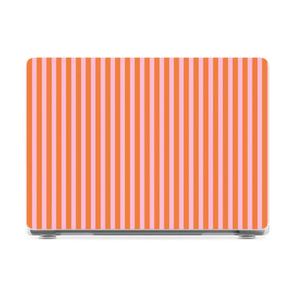 Perfect Stripes | Orange & Pink Stripes Laptop Shell