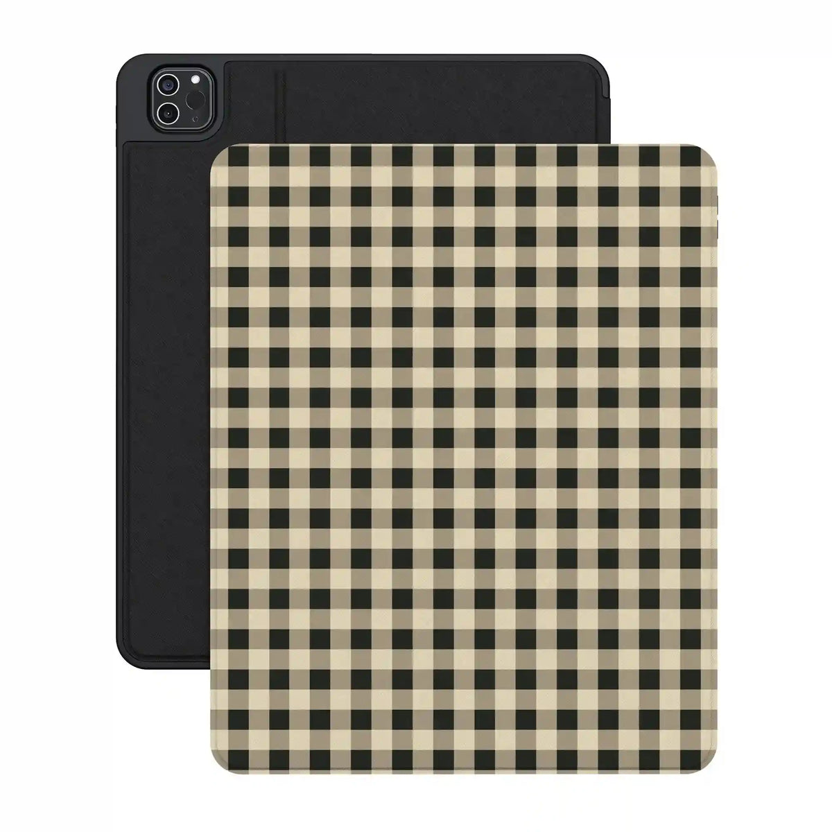Cedar Lane | Black & Cream Gingham iPad Case