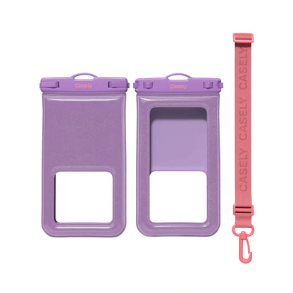 AquaBuddy | Lavender Waves Purple Shimmer Waterproof Phone Pouch
