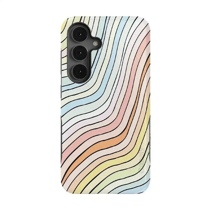 Ride The Wave | Pastel Rainbow Lined Samsung Case