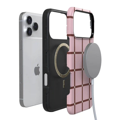 Uptown Gridlock | Pink Checkerboard Case
