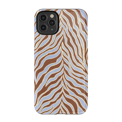 Untamed | Brown & Blue Zebra Case