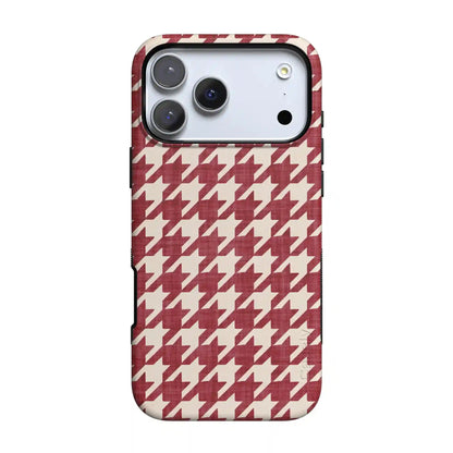 Scarlet Stitch | Red Houndstooth Case