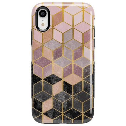 Stepping Up | Geo Rose Gold Marble Case