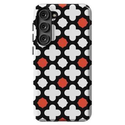 Red Lattice Tile | High Contrast Design Case
