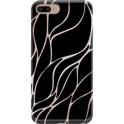 Midnight Ride | Black and Gold Metallic Waves Case