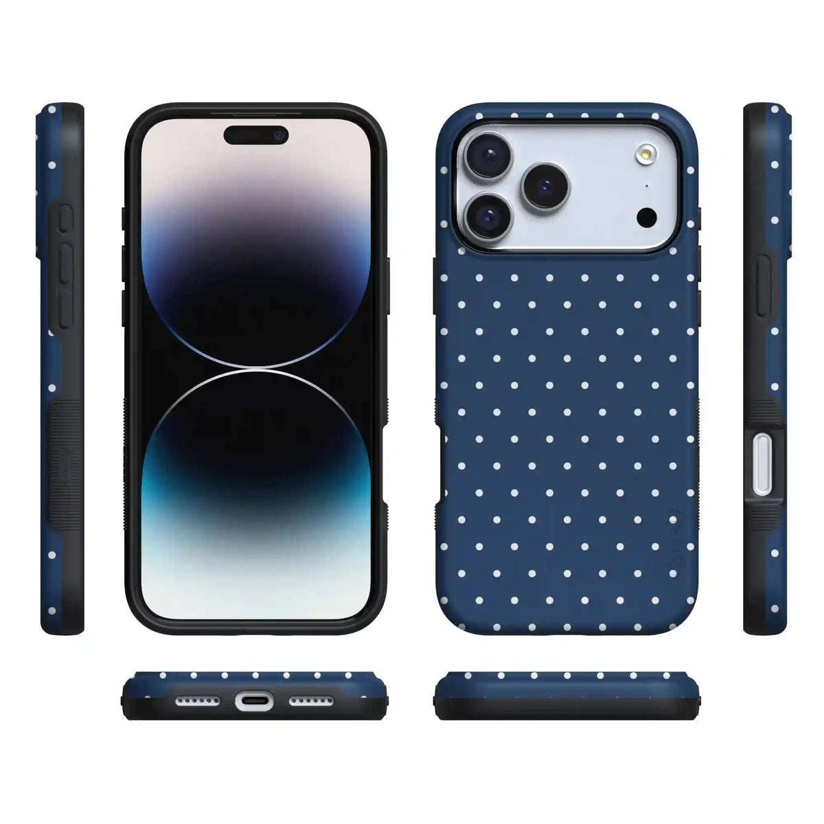 On the Dot | Navy Polka Dot Case