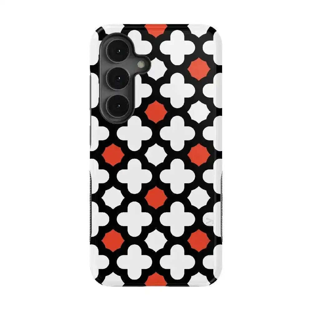 Red Lattice Tile | High Contrast Design Case