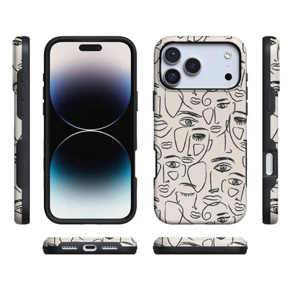 We're All Human | Minimal Face Art Case