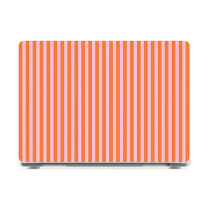 Perfect Stripes | Orange & Pink Stripes Laptop Shell