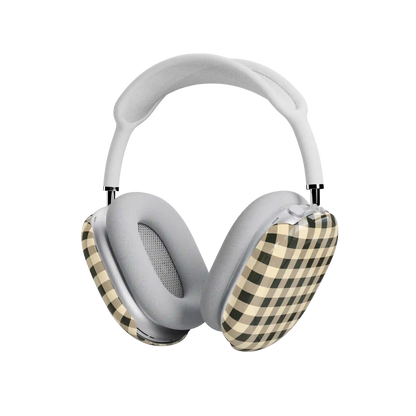 Cedar Lane | Black & Cream Gingham AirPods Max Case