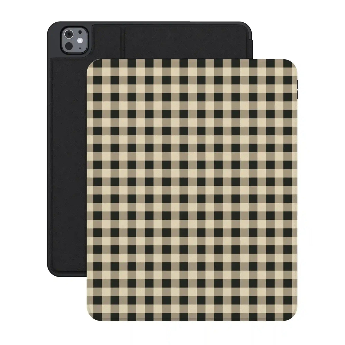 Cedar Lane | Black & Cream Gingham iPad Case