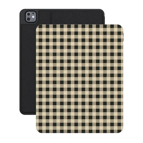 Cedar Lane | Black & Cream Gingham iPad Case