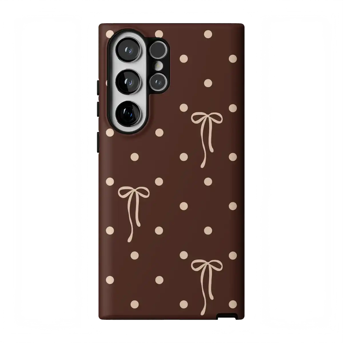 Teddy Bows | Brown Polka Dot Case
