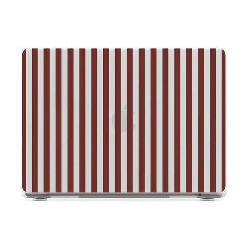 Sunday in Brooklyn | Burgundy Stripes Laptop Shell