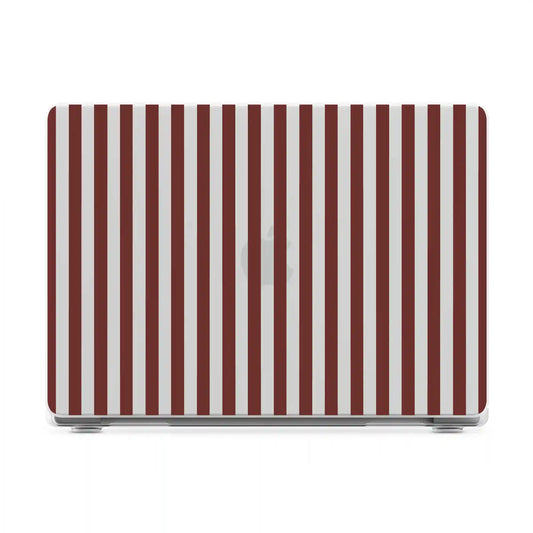 Sunday in Brooklyn | Burgundy Stripes Laptop Shell