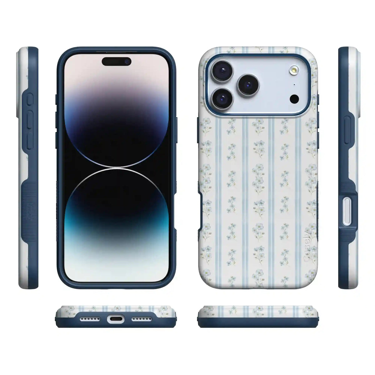 Cottage Stripe | Blue Floral Case