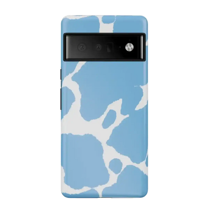 Current MOOd | Light Blue Cow Print Google Pixel Case