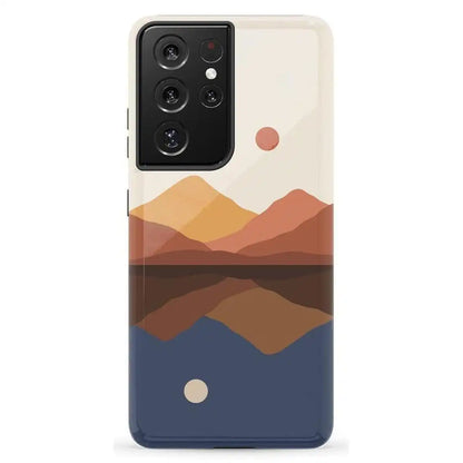 Opposites Attract | Day & Night Colorblock Mountains Samsung Case