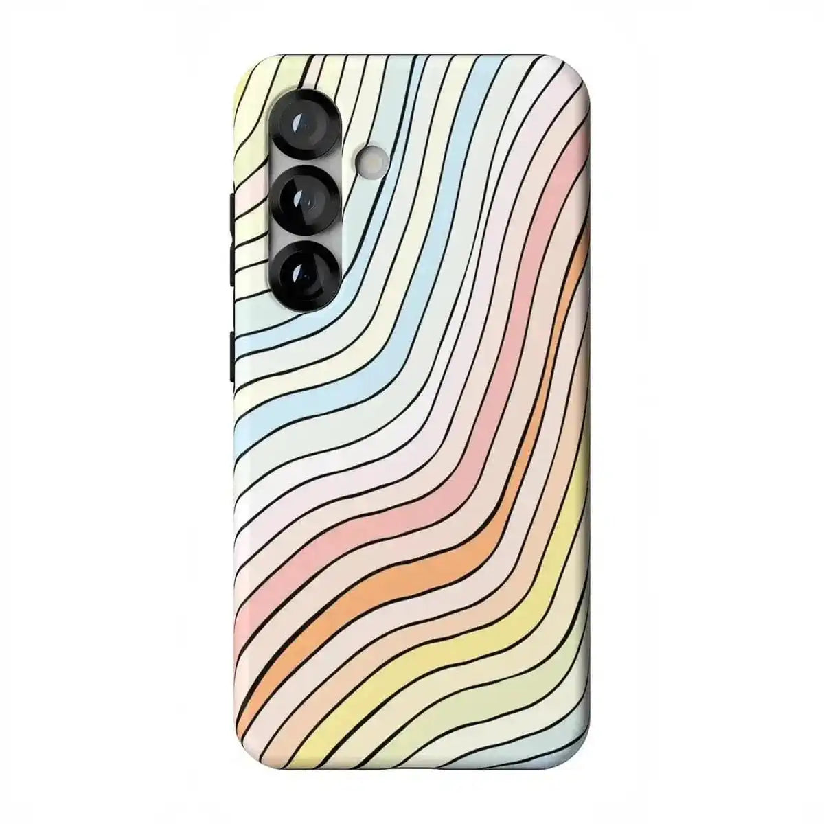 Ride The Wave | Pastel Rainbow Lined Samsung Case