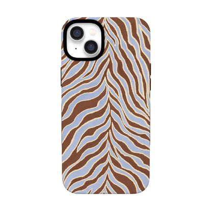 Untamed | Brown & Blue Zebra Case