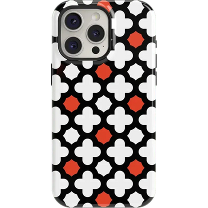 Red Lattice Tile | High Contrast Design Case