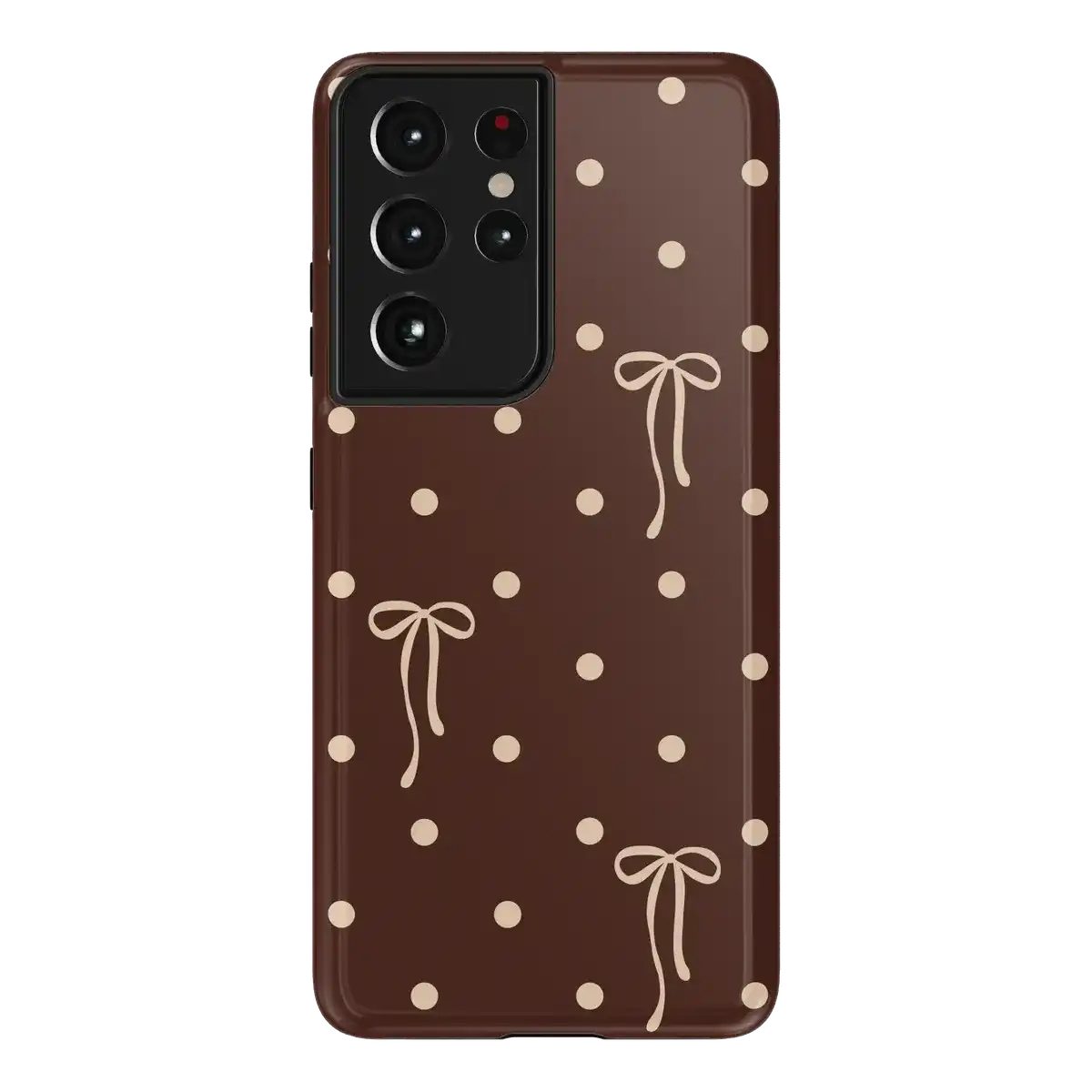 Teddy Bows | Brown Polka Dot Case
