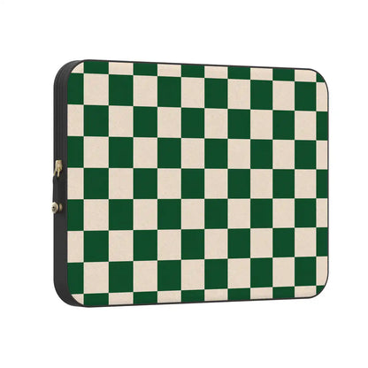 Fit Check | Green Checkerboard Laptop Case