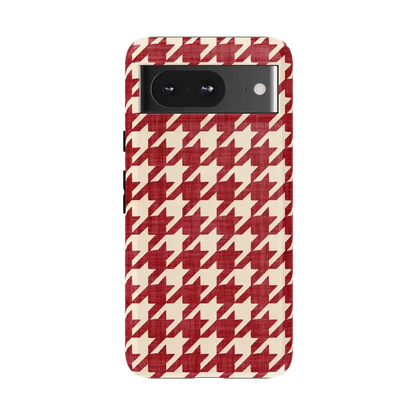 Scarlet Stitch | Red Houndstooth Case