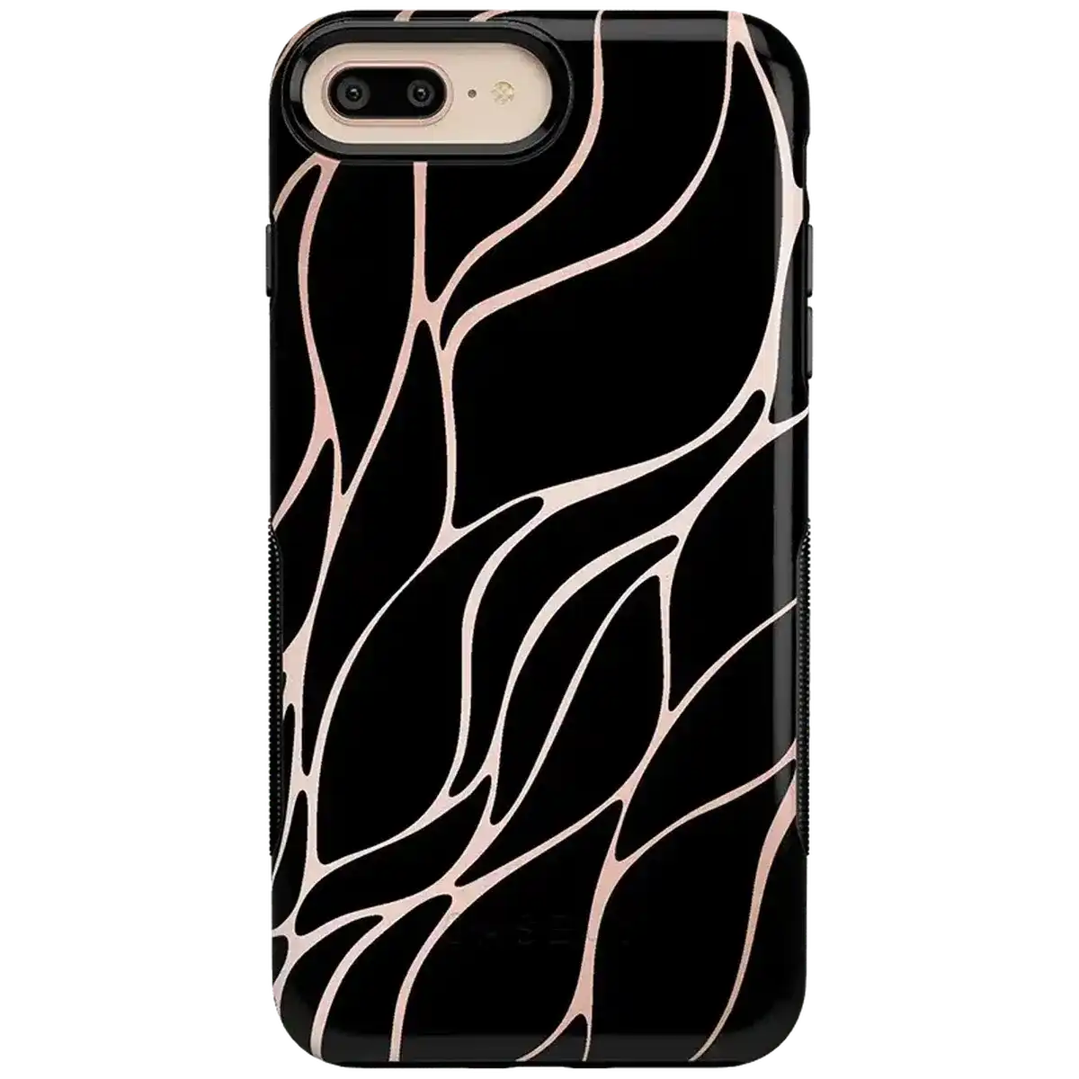 Midnight Ride | Black and Gold Metallic Waves Case