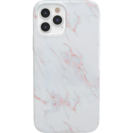 Subtle Blush | White and Pink Marble Case