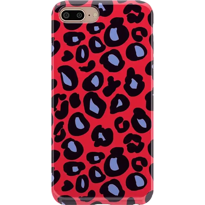 Into the Wild | Red & Blue Leopard Print Case
