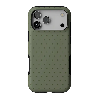 On the Dot | Olive Green Polka Dot Case