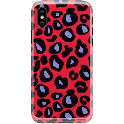 Into the Wild | Red & Blue Leopard Print Case
