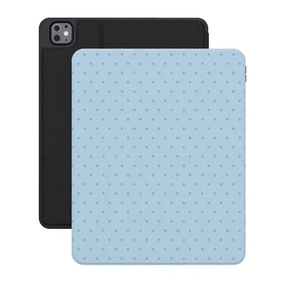 On the Dot | Blue Monochrome Polka Dot iPad Case