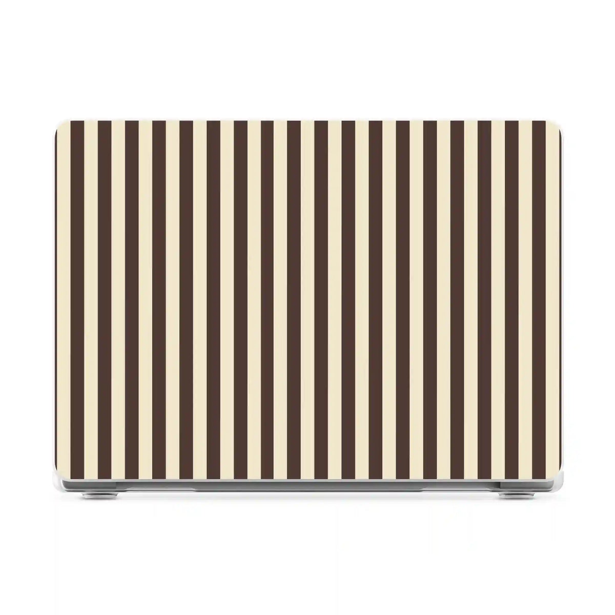 S'more Stripes | Brown Striped Laptop Shell