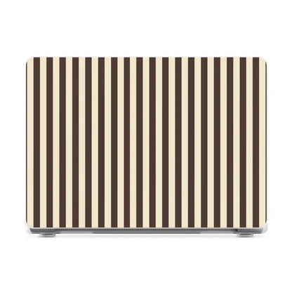 S'more Stripes | Brown Striped Laptop Shell