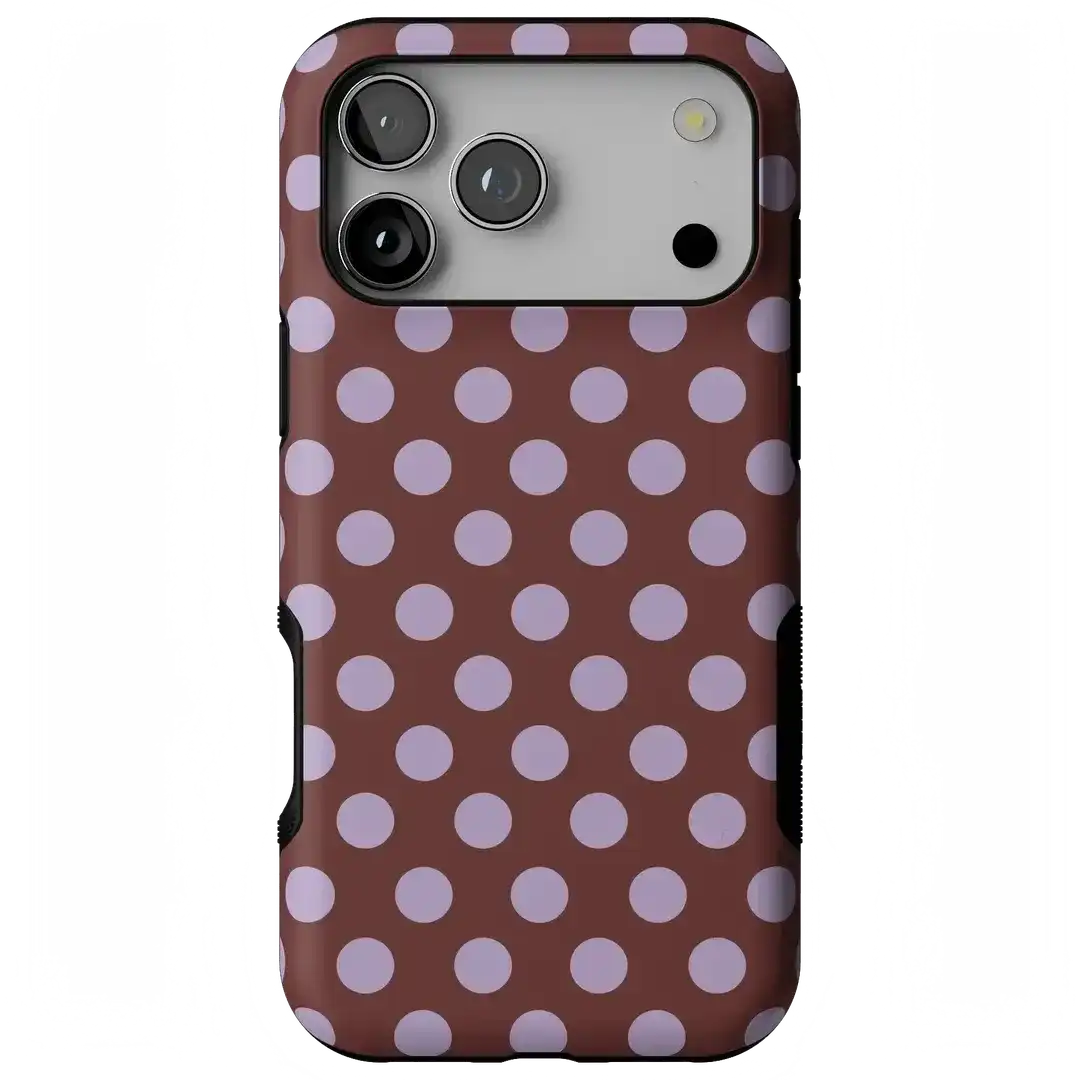 Spotted in SoHo | Burgundy Polka Dot Case