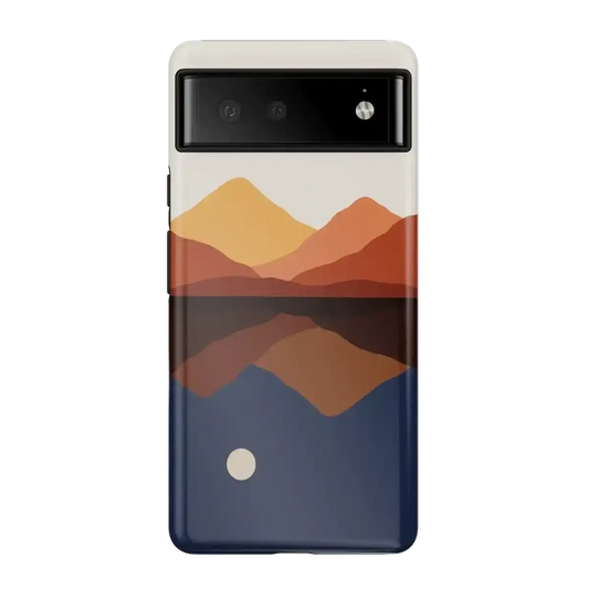 Opposites Attract | Day & Night Colorblock Mountains Google Pixel Case