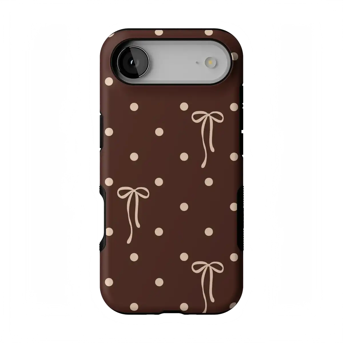 Teddy Bows | Brown Polka Dot Case