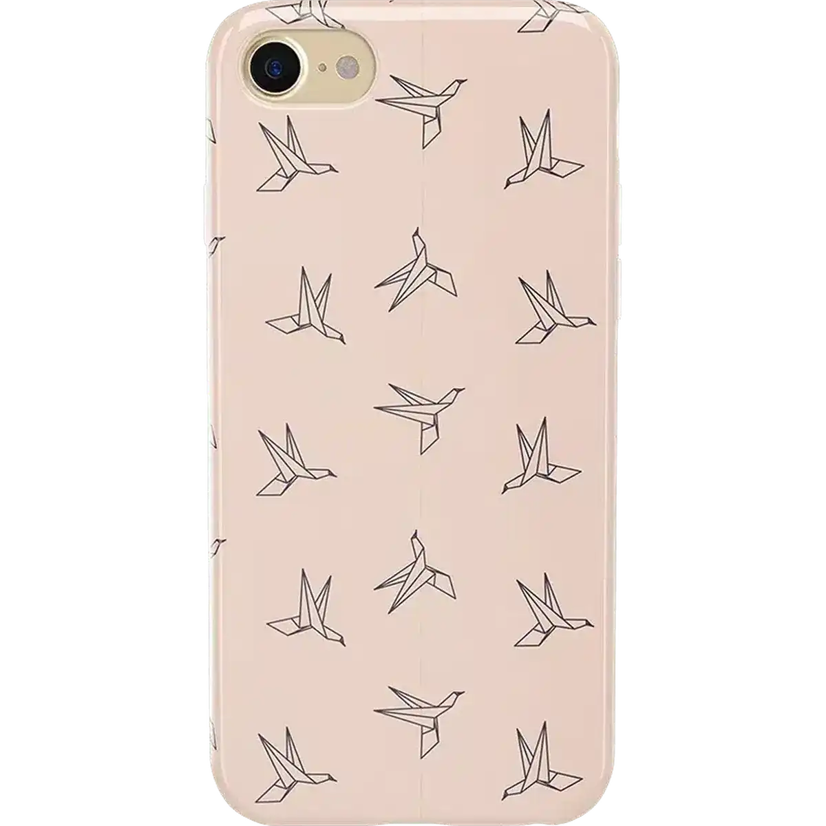 Paper Crane Origami | Beige Pattern