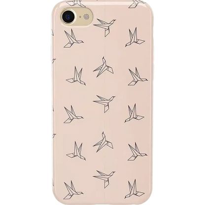 Paper Crane Origami | Beige Pattern