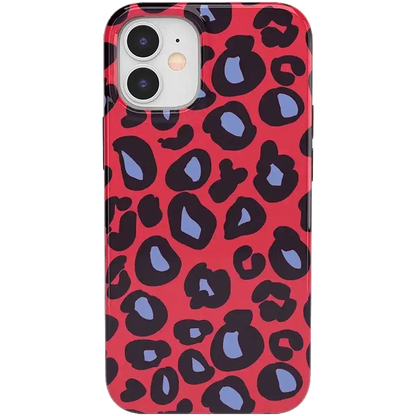 Into the Wild | Red & Blue Leopard Print Case