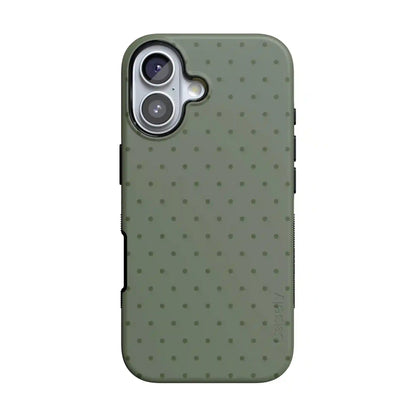On the Dot | Olive Green Polka Dot Case